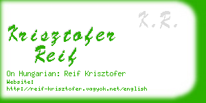 krisztofer reif business card